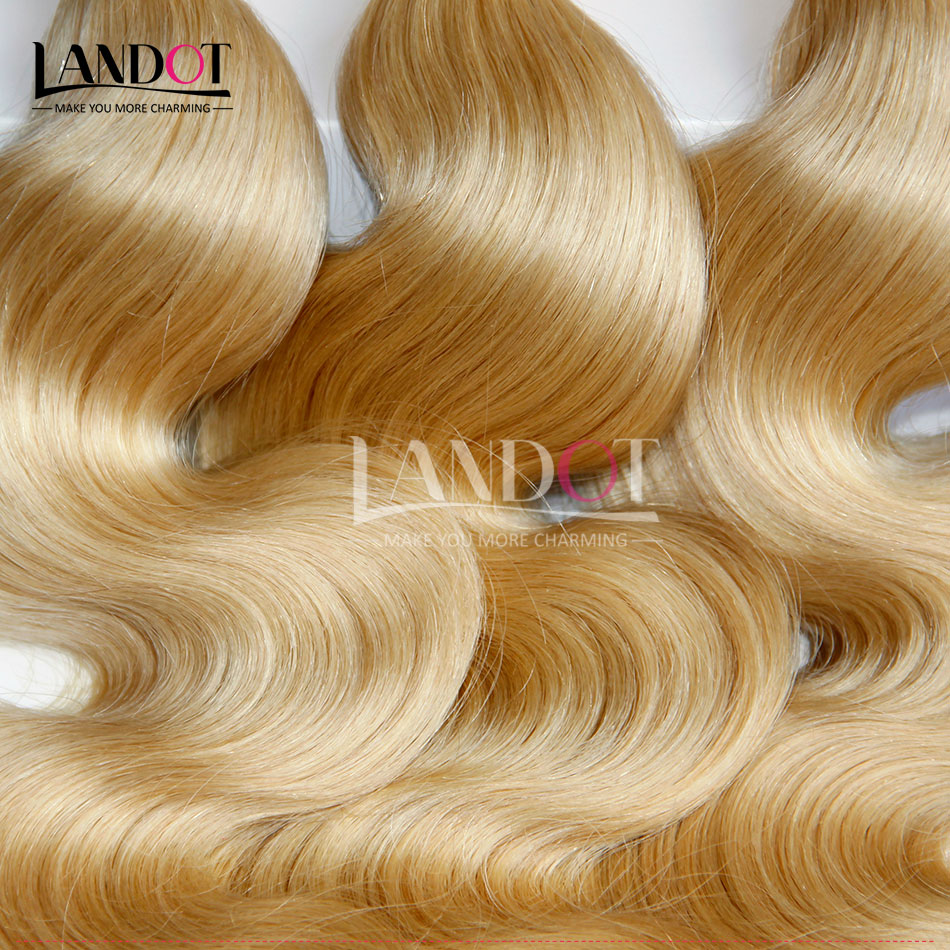 Color 613# Bleach Blonde Eurasian Body Wave Virgin Hair Eurasian Human Hair Weave Bundles SOFT THICK Tangle Free Hair Extensions Dyeable