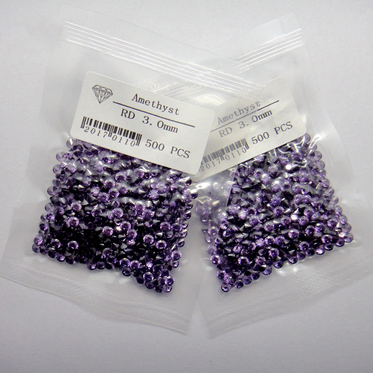 Loos Stone Amethyst Color 3A Cubic Zirconia 4-6.5mm Round European Machine Cut Synthetic Gemstones For Jewelry Making 500pcs/lot
Loos Stone Amethyst Color 3A Cubic Zirconia 4-6.5mm Round European Machine Cut Synthetic Gemstones For Jewelry Making 500pcs/lot