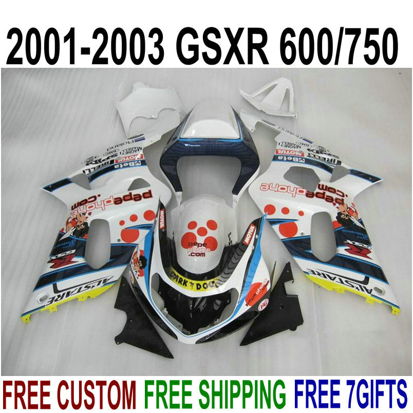 7 gifts perfect fit for SUZUKI GSX-R600 GSX-R750 01 02 03 fairing kit K1 GSXR600/750 2001-2003 blue DARK DOG fairings set XA96, Same as the picture shows
7 gifts perfect fit for SUZUKI GSX-R600 GSX-R750 01 02 03 fairing kit K1 GSXR600/750 2001-2003 blue DARK DOG fairings set XA96, Same as the picture shows