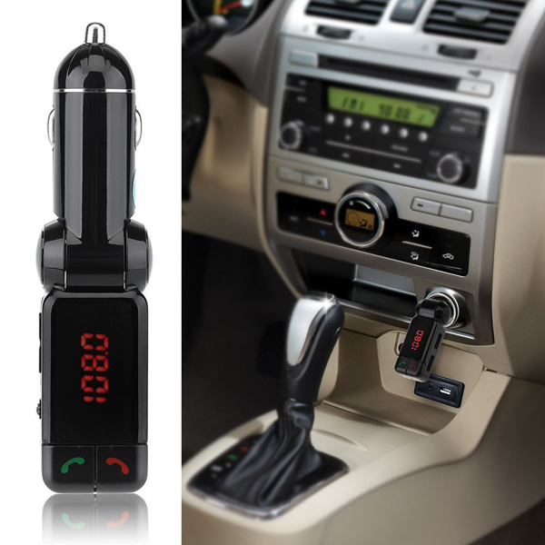 Bluetooth Car Kit Auto Charger Handsfree Wireless Charging Fm Transmitter Double USB Chargers 5V 2A Stereo Adapter
