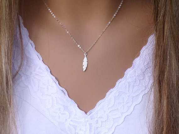 10PCS Long Leaf Necklace Nature Tree Pot Fallen Feather Leaves Necklace Vine Olive Necklaces