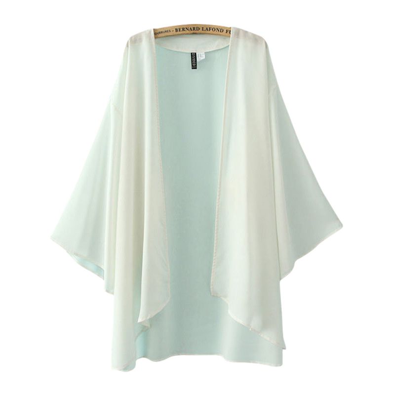 Women's Jackets Wholesale- Sexy Spring Women's Loose Chiffon Bikini Cover UP Kaftan Cardigan Kimono Blouse Outwear JL46 1