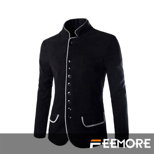 Wholesale-New winter men's casual woolen tunic collar small suit jacket coat brand-clothing jacket men's suit jacket men