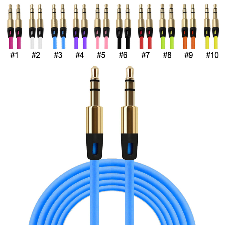 Car Audio AUX Extention Cable 3ft 1M wired Auxiliary Stereo 3.5mm metal Jack port Male Lead for portable Phone computer Speaker