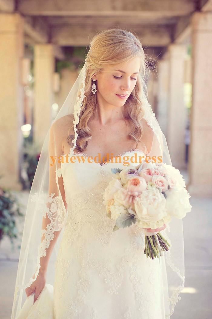 Pinterest 2015 Long Veils Bridal Vintage One Layer Tulle Wedding Veils Appliques Lace Bridal Veils Long Hot Length White Ivory Veils for Wed
Pinterest 2015 Long Veils Bridal Vintage One Layer Tulle Wedding Veils Appliques Lace Bridal Veils Long Hot Length White Ivory Veils for Wed