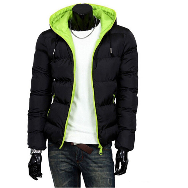 Fall-Brand Tops New Men's Cotton Blend Coat Hooded Padded Jacket Casual Thick Outwear For Men Winter Plus Size Clothing For Men