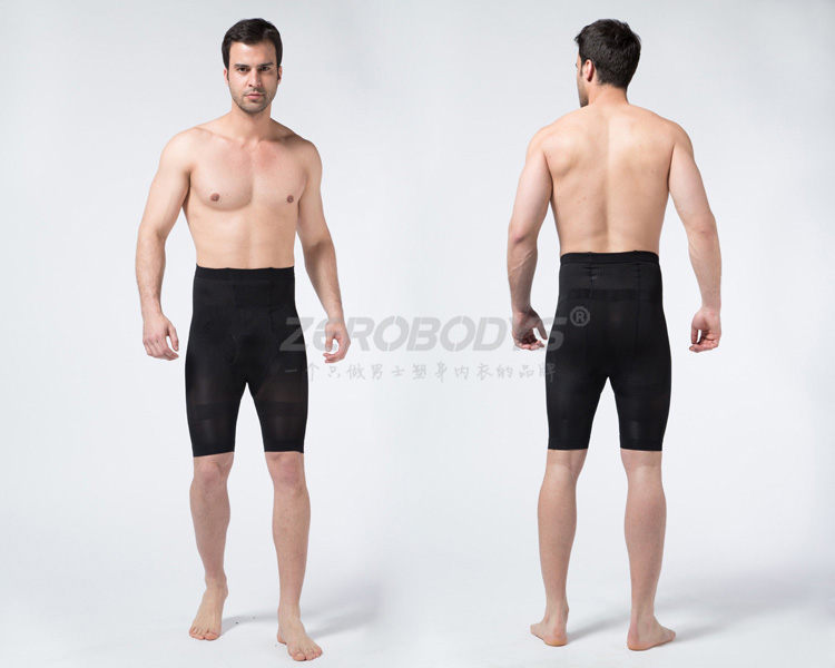 Wholesale-Men's Body Contour Shaper Slimming Shorts Mid Thigh Leg Pant Shapewear Underwear Free Shipping