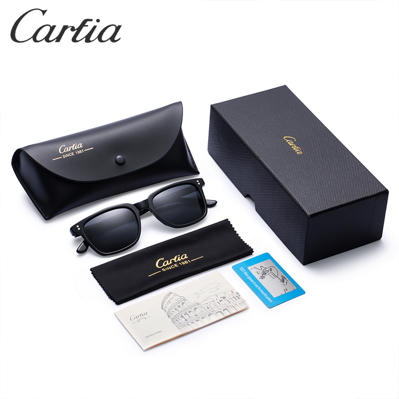 Carfia Newest 5354L mens sunglasses Rectangle Driving Polarized sun glasses sunglasses for men 53mm 4 colors with original box