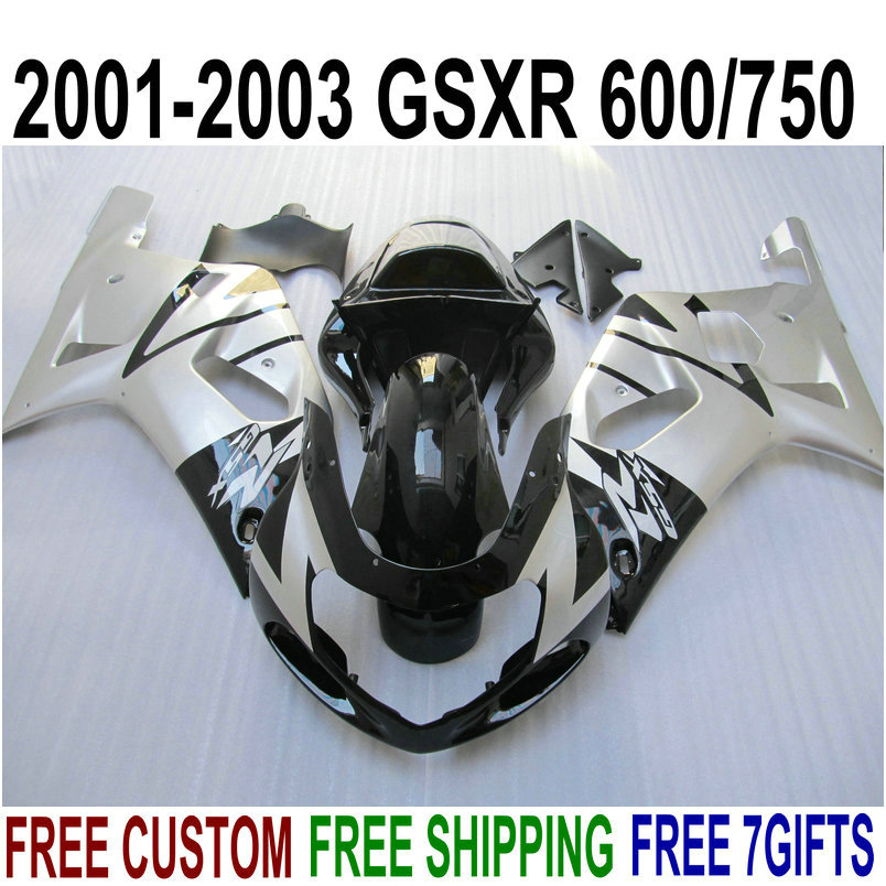 Customize fairings set for SUZUKI GSXR600 GSXR750 2001-2003 K1 silver black high quality fairing kit GSXR 600 750 01 02 03 EF4, Same as the picture shows
Customize fairings set for SUZUKI GSXR600 GSXR750 2001-2003 K1 silver black high quality fairing kit GSXR 600 750 01 02 03 EF4, Same as the picture shows
