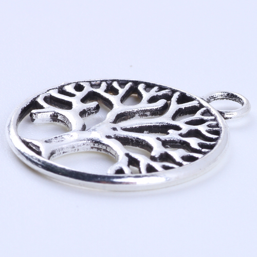 400pcslot antique bronze round life tree charm DIY ZAKKA retro jewelry accessories alloy metal pendant 4888w1960908