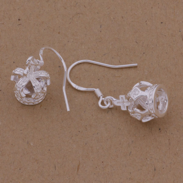 Fashion (Jewelry Manufacturer)925 Sterling Silver fashion jewelry Imperial crown earring jewelry silver jewelry factory price Fashion