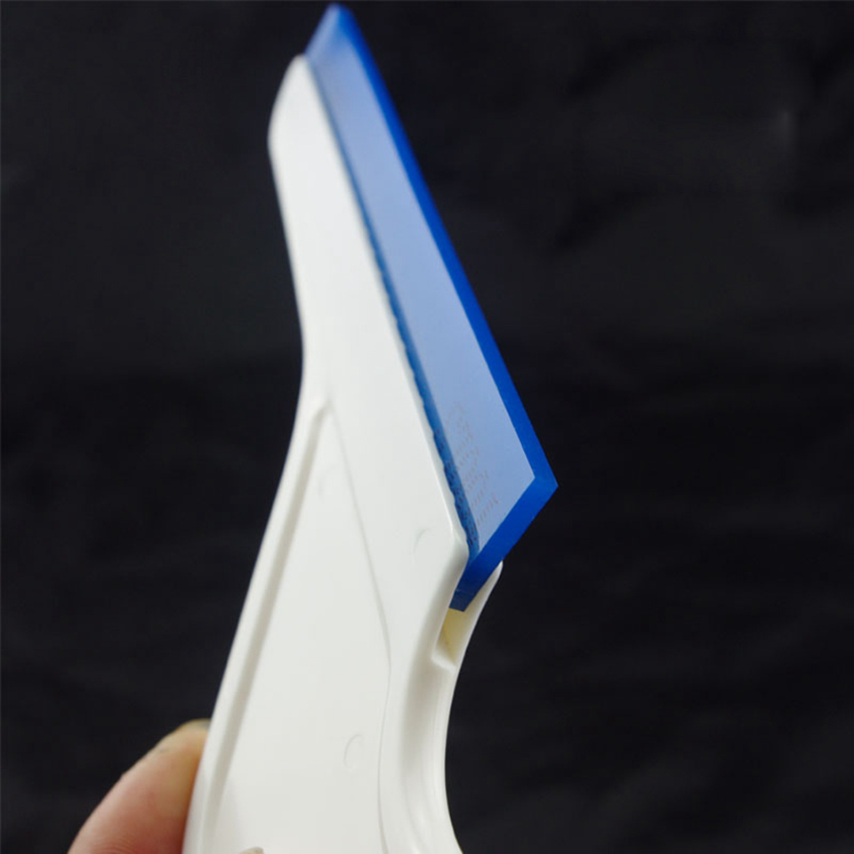 Blue Tapered Squeegee for PPF Installation, Non Scratch Soft Nylon Scraper for Clear Bra & Vinyl Wrap, Professional Automotive Bubble Removal Tool MO-