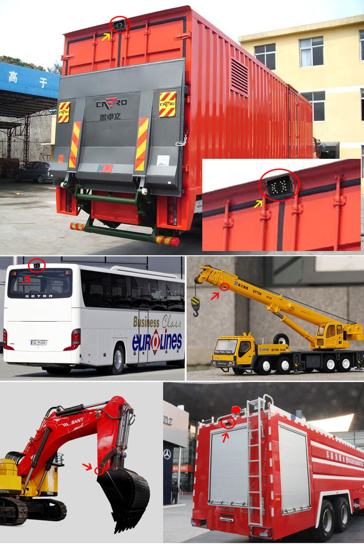 WATERPROOF IP68 18 LED IR NIGHT VISION CCD CAR REAR VIEW REVERSE BACKUP CAMERA 12V/24V For BUS TRUCK