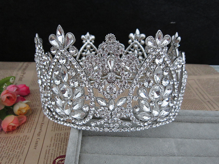 Bridal Crown Queen Rhinestone Crystals Royal Wedding Crowns Crystal Stone Headband Hair Masquerade Studio Molding Birthday Party Tiaras