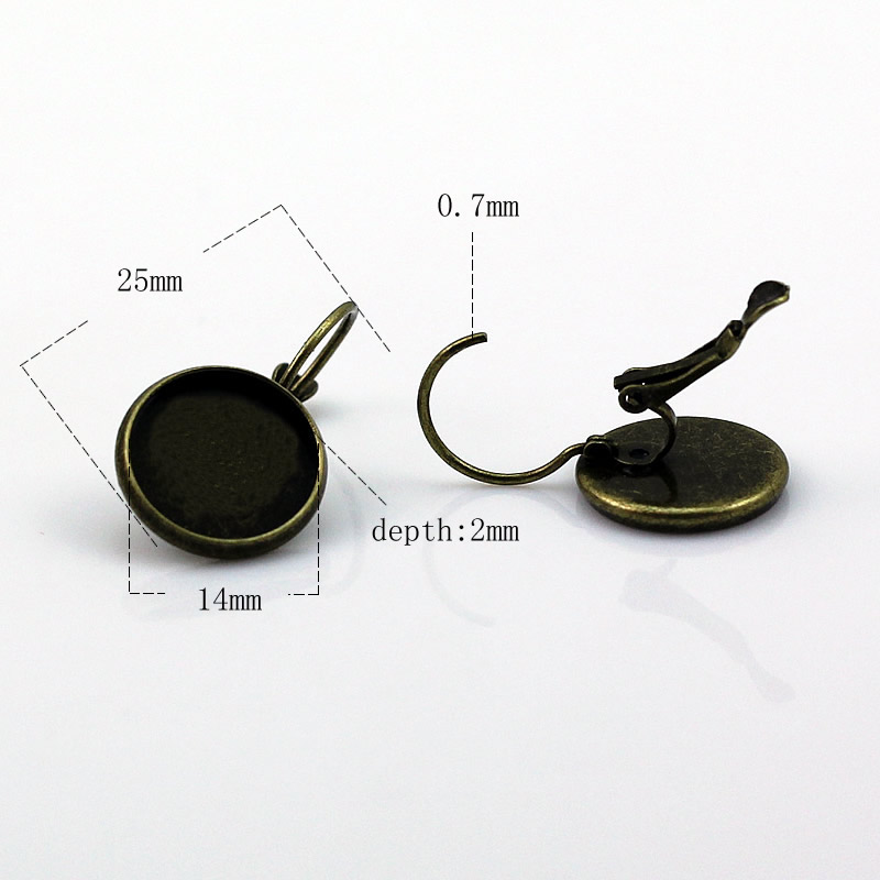 Beadsnice earring base without stone for your jewelry making brass with french ear wires ID 6335