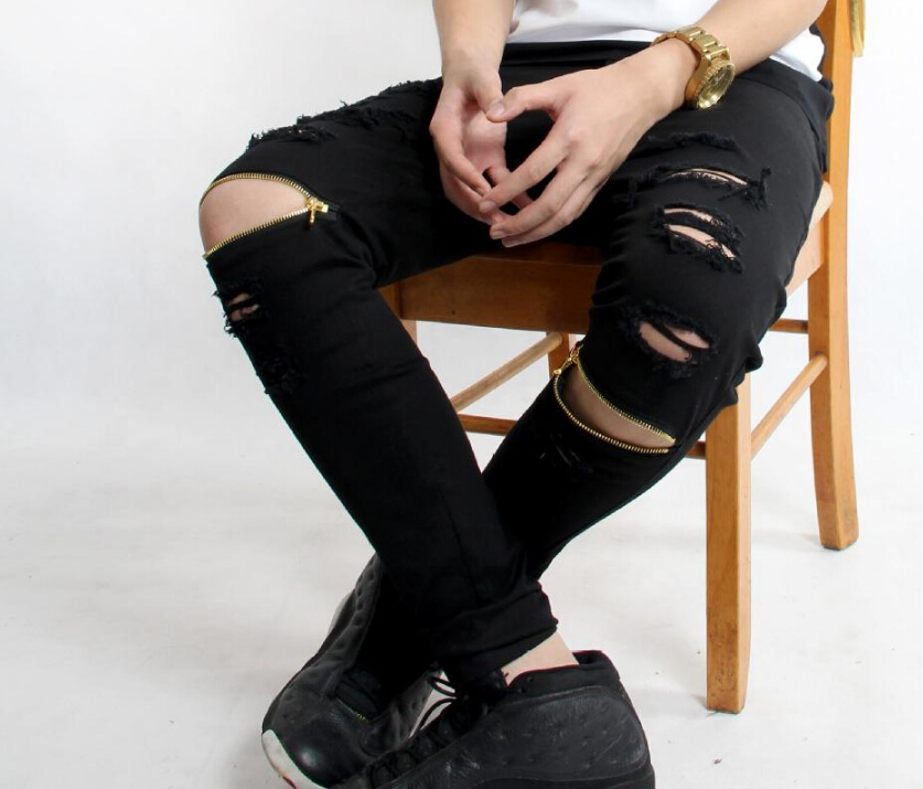 2021 Mens Fashion Ripped Jeans Distressed Skinny Biker Zippers Design Knees Holes Trousers Man Spring Autumn Clothing Pants, 608 white
2021 Mens Fashion Ripped Jeans Distressed Skinny Biker Zippers Design Knees Holes Trousers Man Spring Autumn Clothing Pants, 608 white