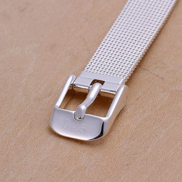 Hot sale best gift 925 silver Net strap bracelet DFMCH006,Brand new fashion 925 sterling silver plated Chain link bracelets high grade