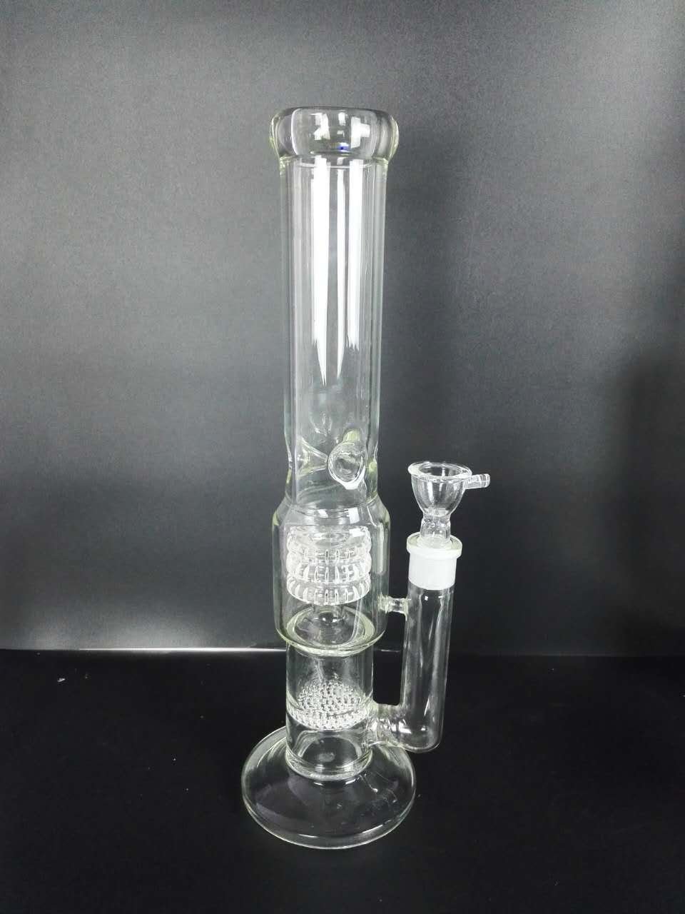 H:37CM Glass Bong water pipe 18" inches Straight pure glass TreePerc water pipe with three Honeycomb Tire Percolator Brand Quality
H:37CM Glass Bong water pipe 18" inches Straight pure glass TreePerc water pipe with three Honeycomb Tire Percolator Brand Quality