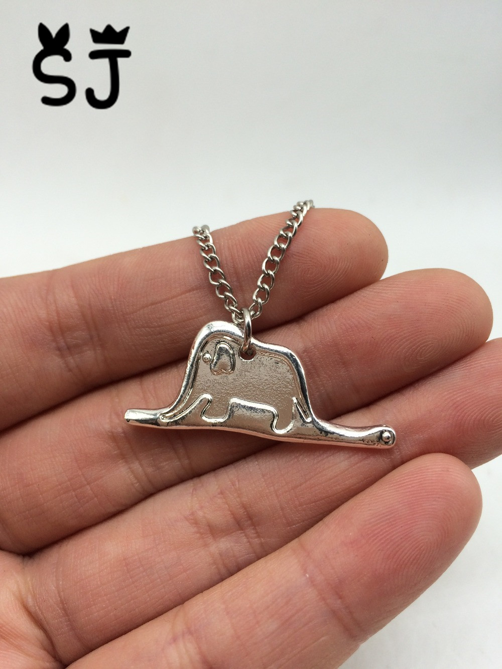 30PCS Baby Elephant in Snake Necklace Little Le Petit Prince Necklace Story Cartoon Image Necklace Cute Animal Necklaces Jewelry Gifts
