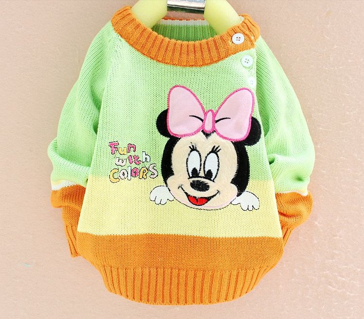 Wholesale Free Shipping 3pcs Lot Baby Boys Girls Cartoon Sweaters Children Clothes Kids Cute Cantoon Cartoon Pullovers Children S