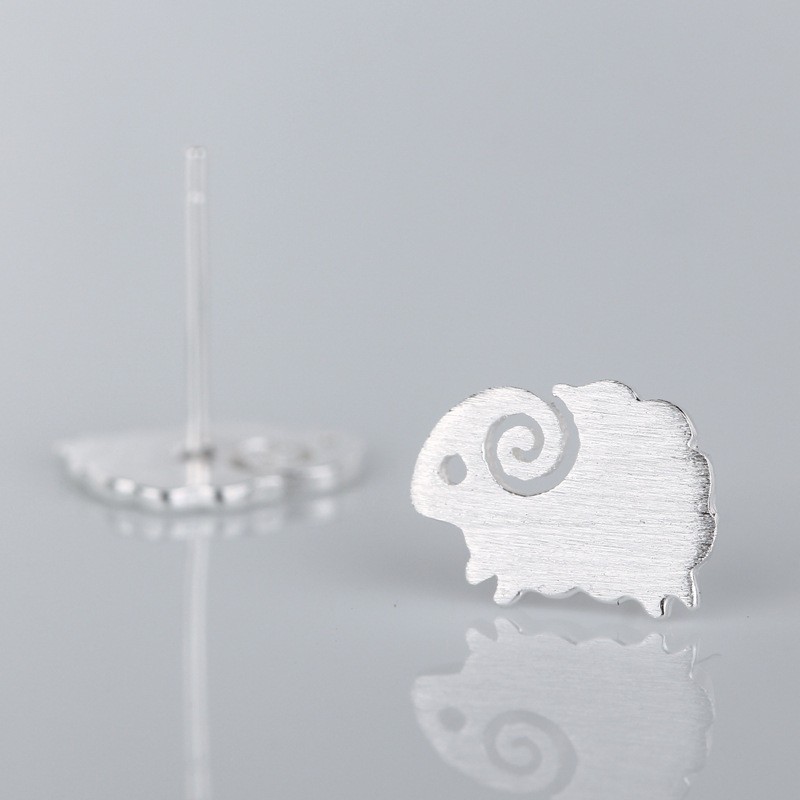 10PCS- S046 Cute Little Sheep Studs Earrings Tiny Mutton Earring Goat Earrings Lovely Animal Stud Earrings for Constellation Birthday Gifts