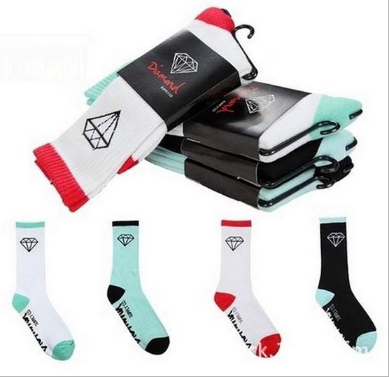 DIAMOND terry socks thicken stockings Athletic men women basketball football skateboard sports cotton high help sock drop shipping 20pcs