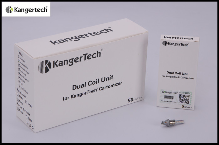 50pcs Original Kanger Dual Coils Head for KangerTech EVOD Glass Genitank Atomizer 0.8ohm/1.0ohm/1.2ohm/1.5ohm/1.8ohm Coil
50pcs Original Kanger Dual Coils Head for KangerTech EVOD Glass Genitank Atomizer 0.8ohm/1.0ohm/1.2ohm/1.5ohm/1.8ohm Coil