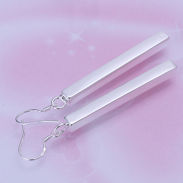 Brand new sterling silver plate Straight Earring DFMSE002,women's 925 silver Dangle Chandelier earrings 10 pairs a lot factory direct sale