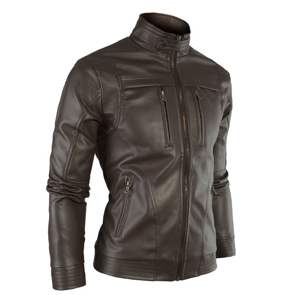 Wholesale-New Fashion Brand Classic Mens Punk PU Leather Coat Men Casual Locomotive Slim Clothing Motorcycle Jacket Clothing Jackets