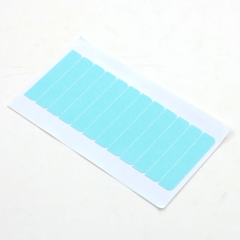 60pieces/5sheets/Set Double Sided Strong Hair glue Tape Adhesives for Skin weft Tape Hair Extensions blue color hot sale