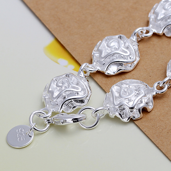 Hot sale best gift 925 silver Full Rose Bracelet DFMCH135,brand new fashion 925 sterling silver plated Chain link bracelets