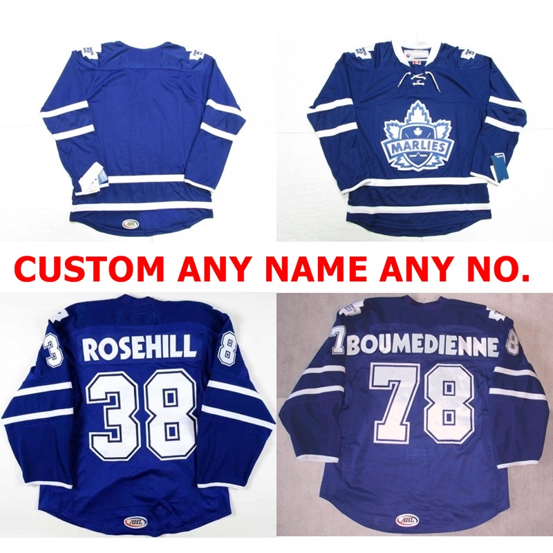 Mens Womens Kids 2017 AHL Toronto Marlies 38 Jay Rosehill 78 Josef Boumedienne 100% Embroidery Custom Ice Hockey Jerseys Goalit Cut, Custom any name&no.-please note
Mens Womens Kids 2017 AHL Toronto Marlies 38 Jay Rosehill 78 Josef Boumedienne 100% Embroidery Custom Ice Hockey Jerseys Goalit Cut, Custom any name&no.-please note