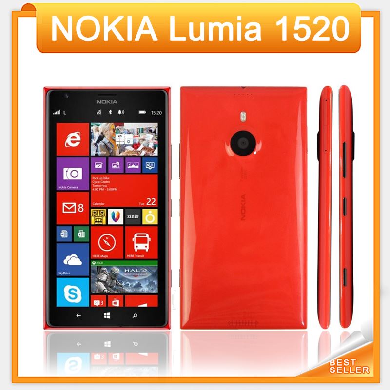 Original Lumia 1520 Nokia Windows 8 Quad Core 2GB RAM +32GB ROM 3G 4G 6 inch Free shipping Nokia Lumia 1520 refurbished phone, White
Original Lumia 1520 Nokia Windows 8 Quad Core 2GB RAM +32GB ROM 3G 4G 6 inch Free shipping Nokia Lumia 1520 refurbished phone, White