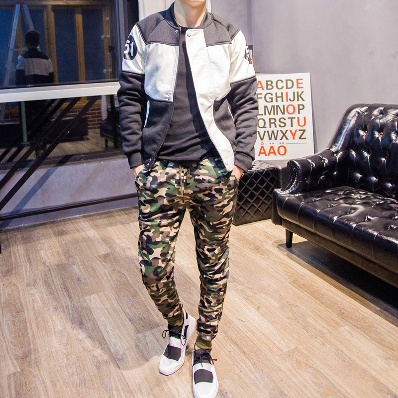 Wholesale-Autumn&Winter Collection 2015 Men's Camouflage  Pants pantalon homme Hip Hop Harem Uomini Sweatpants