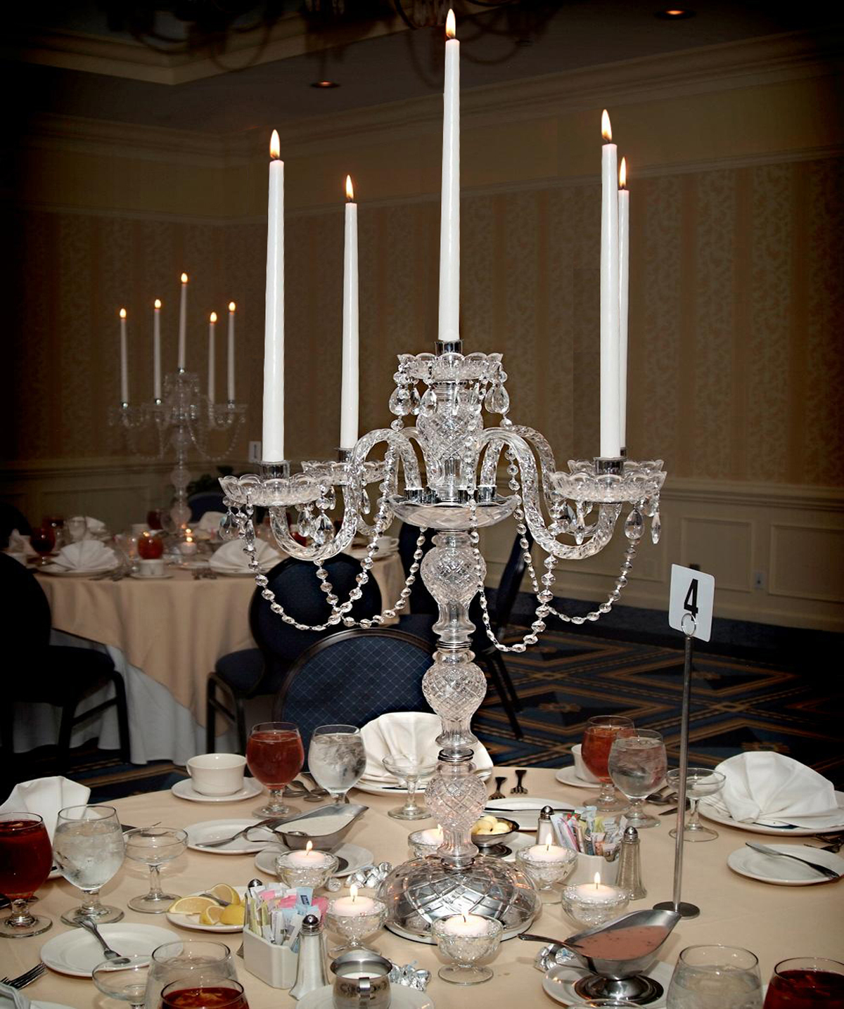 Modern Room Bedroom Table Lamps Polish Chrome Table Lights Candelabra Candelabrum Candle Holder Aet Home Decoration Centerpieces Crystal With Glass