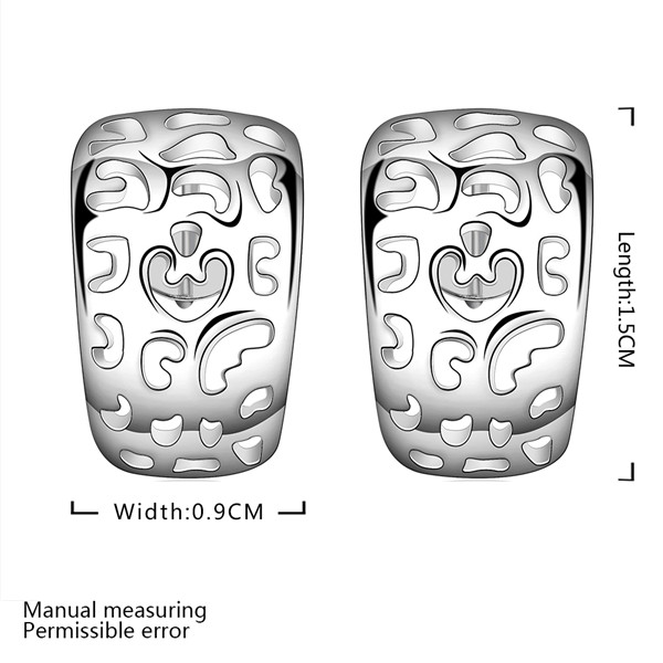 Brand new sterling silver Hollow rectangle earrings DFMSE584,women's 925 silver Dangle Chandelier earrings 10 pair a lot factory direct