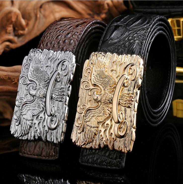 New High quality alloy agio Men's leather belt alloy crocodile grain leather belt Smooth buckle Men/Women belts, Black;brown
New High quality alloy agio Men's leather belt alloy crocodile grain leather belt Smooth buckle Men/Women belts, Black;brown