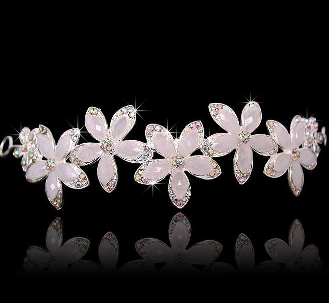 Bridal Jewelry sets wedding accessories chain crown three suits wedding tiara bridal necklace set necklace Beautiful Hair Accessories HT02