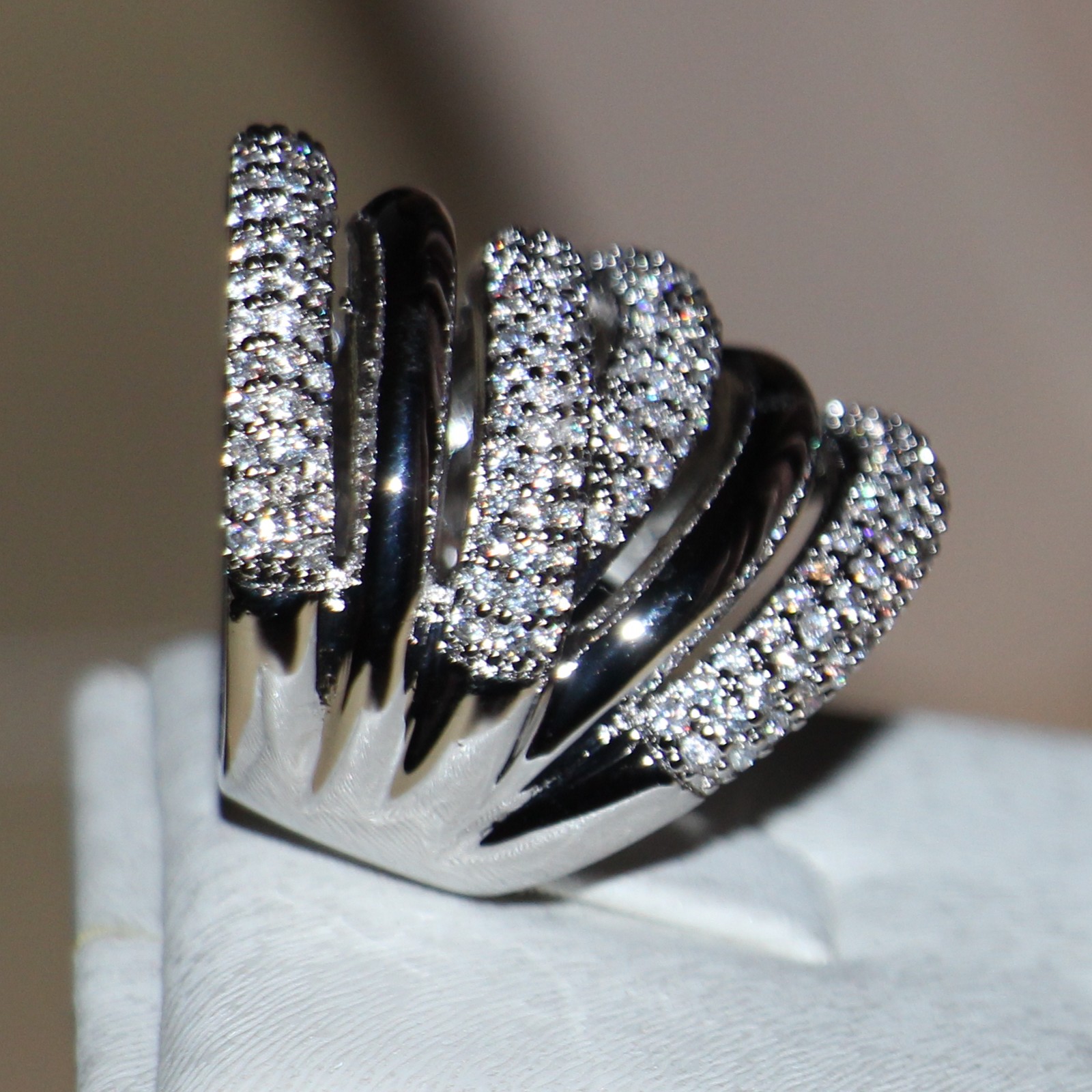 Elegant Victoria Wieck Zirconia Wedding Engagement Band Ring 14kt White Gold Filled Womens Fashion Jewelry Gift Size 6-9