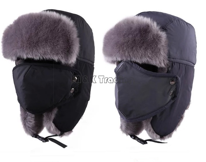 Warm Upgraded Unisex Winter Fleece Lined Nylon Russian Ear Flap Hat With Masks Tapper Hats Windproof Waterproof 5 Colors, Multi
Warm Upgraded Unisex Winter Fleece Lined Nylon Russian Ear Flap Hat With Masks Tapper Hats Windproof Waterproof 5 Colors, Multi