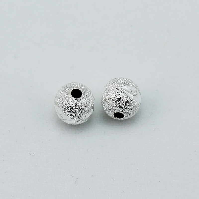 Beadsnice round brass beads for jewelry making metal matte beads fashion jewelry components wholesale ID 1424