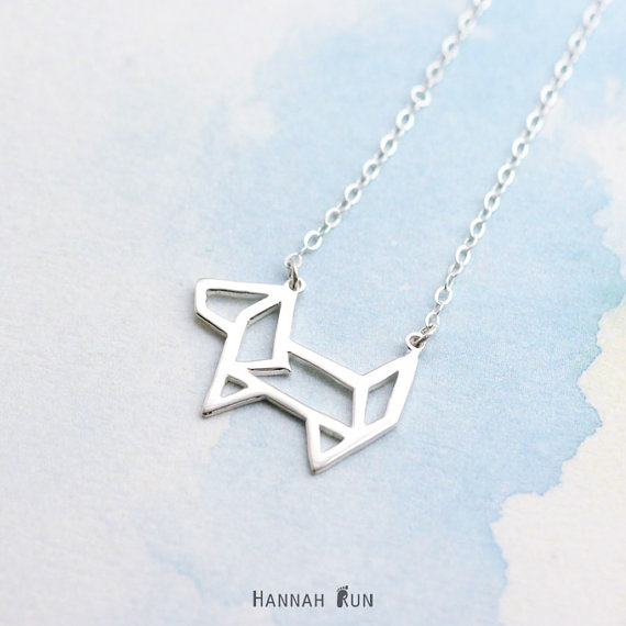 30PCS- N126 Small Pet Dog Necklace Outline Puppy Necklace Lovely Pup Necklace Origami Dog Necklaces Cute Animal Necklaces for Women