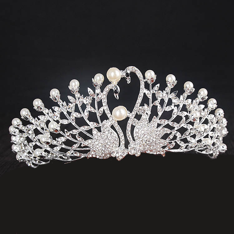 Swan tiara crown with rhinestone wedding crowns tiaras bridal headpieces for wedding headdress accessories performance crowns, Silver
Swan tiara crown with rhinestone wedding crowns tiaras bridal headpieces for wedding headdress accessories performance crowns, Silver
