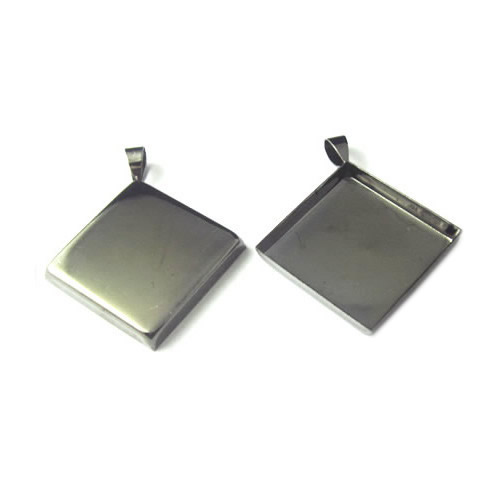Beadsnice blank pendant trays jewelry findings bezel cameo settings brass rhombus pendant blanks ID 5636/5640
