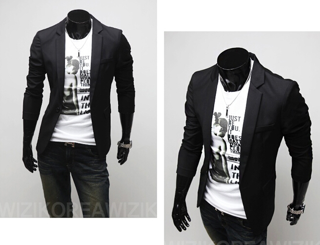 2016 Autumn Korean style small fresh Personality solid color Suit men fashion Casual slim Blazers for men size M-XXL,4-colors