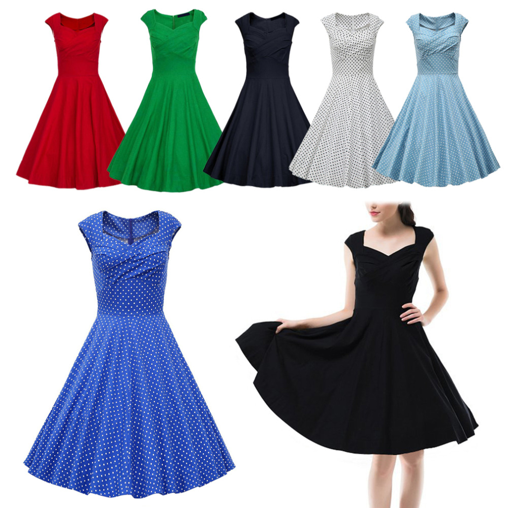 Wholesale-Hot New 2016 Summer Women Casual Dresses Retro Party Robe Rockabilly 50s Black Vintage Dress Plus Size Vestidos Cheap free ship, Color 7
Wholesale-Hot New 2016 Summer Women Casual Dresses Retro Party Robe Rockabilly 50s Black Vintage Dress Plus Size Vestidos Cheap free ship, Color 7