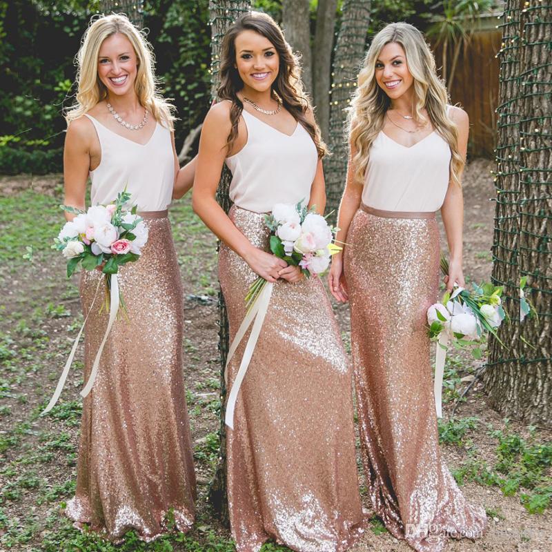Modest White Rose Sequined Bridesmaid Dresses Long Plugging Maid of Honor Dresses Corset Cheap Country Boho Bridesmaids Dress plus size Gown
Modest White Rose Sequined Bridesmaid Dresses Long Plugging Maid of Honor Dresses Corset Cheap Country Boho Bridesmaids Dress plus size Gown