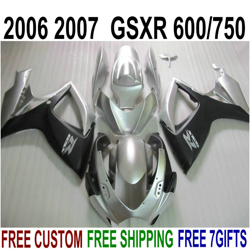 7 free gifts fairing kit for SUZUKI GSXR600 GSXR750 06 07 K6 matte black silver fairings set GSX-R 600 750 2006 2007 V44F, Same as the picture shows
7 free gifts fairing kit for SUZUKI GSXR600 GSXR750 06 07 K6 matte black silver fairings set GSX-R 600 750 2006 2007 V44F, Same as the picture shows