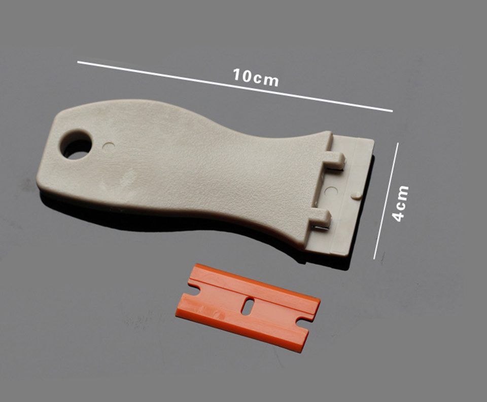 10*4cm car wrap tint tool Mini-Razor Blade Scraper with plastic blade for vinyl glue removing MO-207