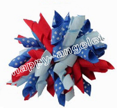 Baby Girl hair ties M2M prints polka dot Curlies loop Ribbon Korker hair bows clips women Corker hair bobbles Accessories 50pcs PD007